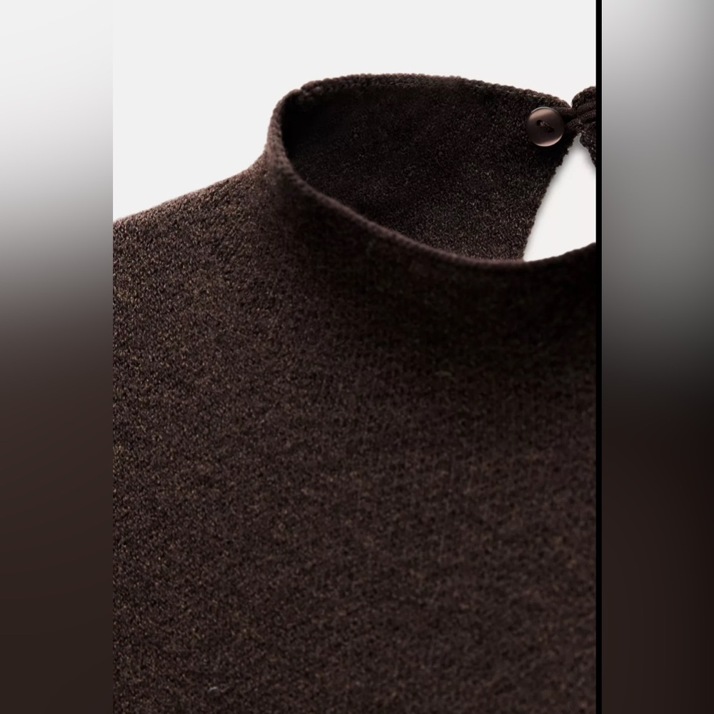 Belted long knit dress - Picture 9 of 10
